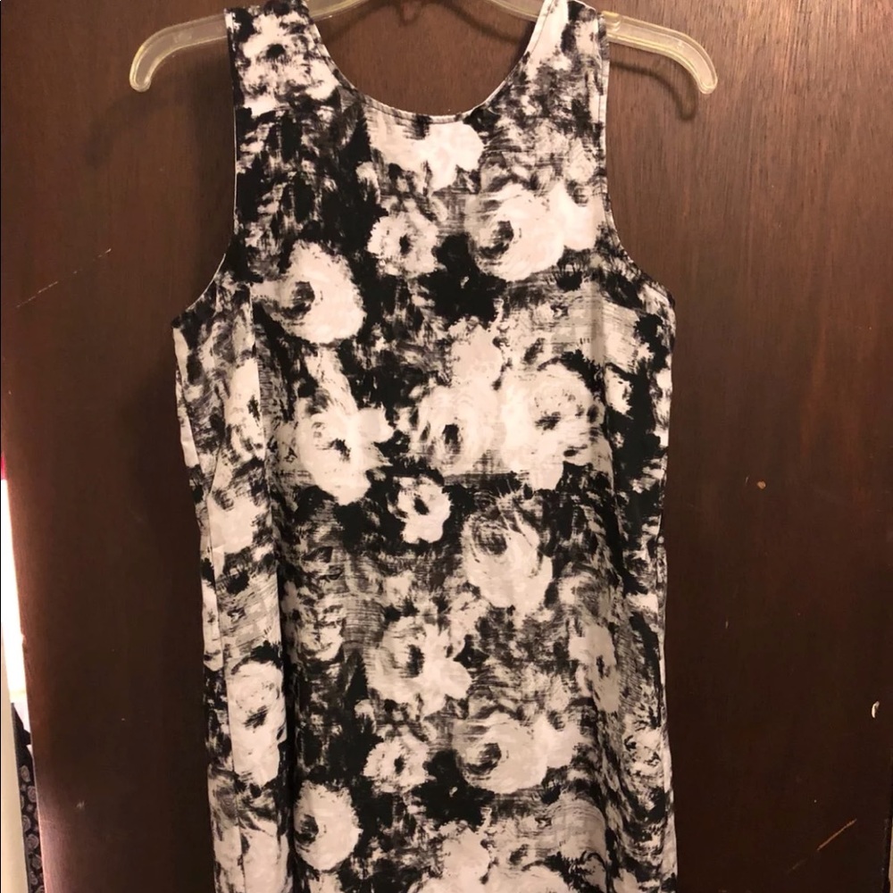 Black and White Floral Dress
